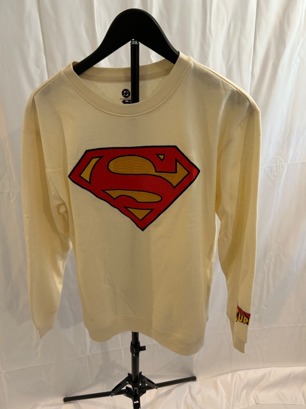 DC Comics Cream Sweatshirt with Superman Logos